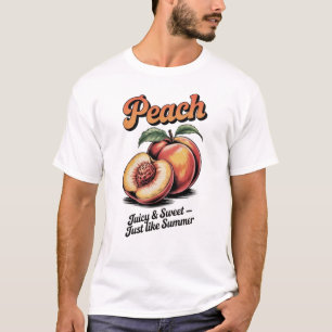 T-shirt Illustration Retro Peach Vintage Fruit