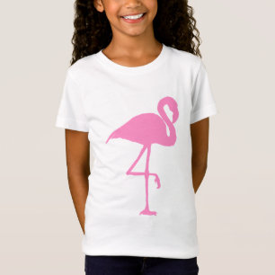T-Shirt Illustration rose de silhouette d'oiseau de