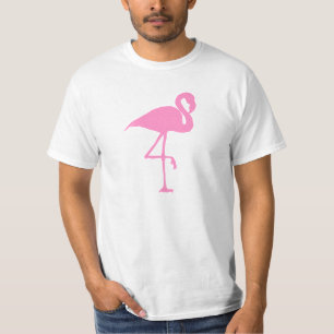 T-shirt Illustration rose de silhouette d'oiseau de