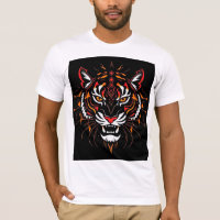 Illustration stylisée de la tête d'un tigre