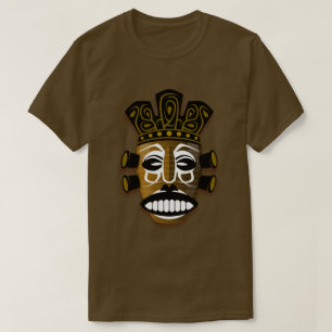 T-SHIRT ILLUSTRATION STYLISÉE DU MASQUE TRIBAL AFRICAIN