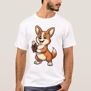 T-shirt Illustration vectorielle d'un dessin animé de corg
