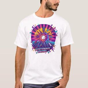 T-shirt Illustration vectorielle rétro Padel Synthwave