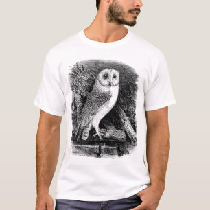 T-shirt Illustration vintage de hibou de grange