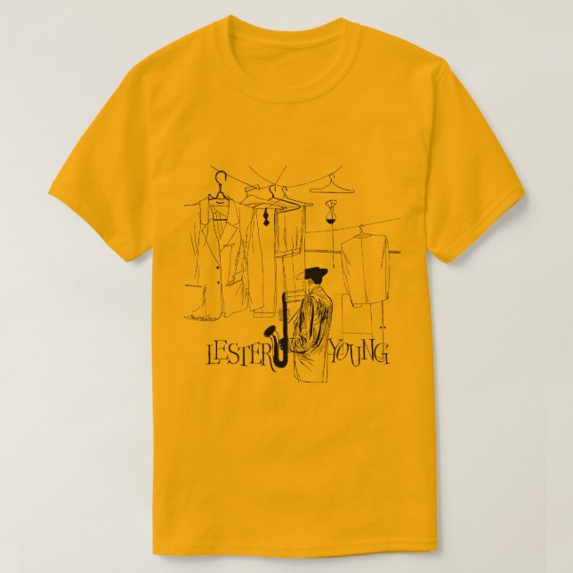 T-shirt Illustration Vintage de Lester Young Jazz (Design devant)