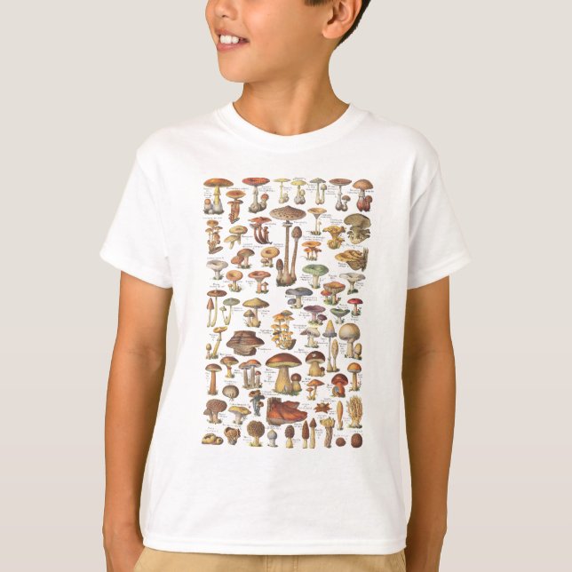 T-shirt Illustration vintage des champignons (Devant)