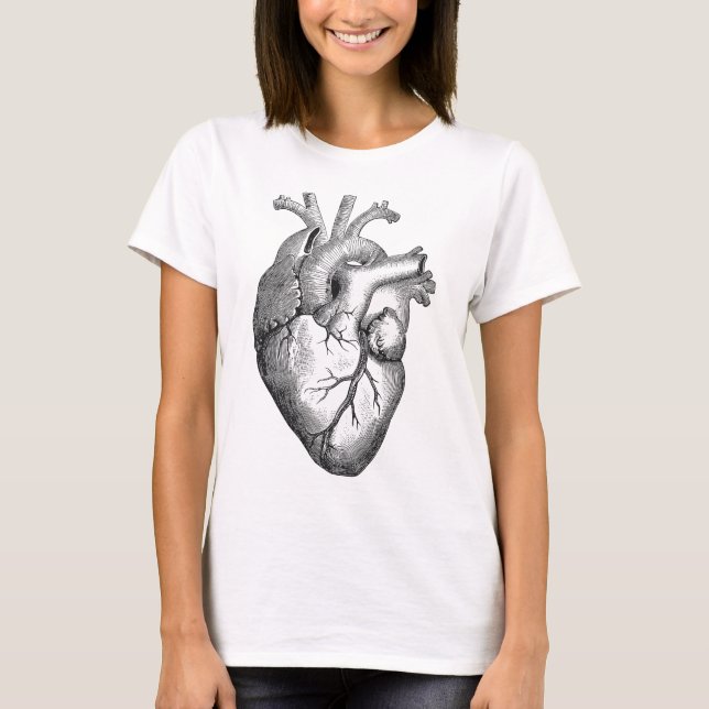 T-shirt Illustration Vintage du coeur (Devant)
