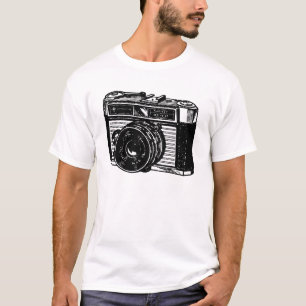 T-shirt ILLUSTRATION vintage petit appareil photo Tee