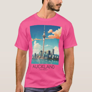T-shirt Illustration Vintage voyage D'Auckland - New Ze