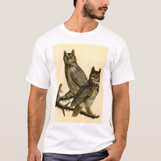 T-shirt Illustration zoologique Vintage de la Chouette à g