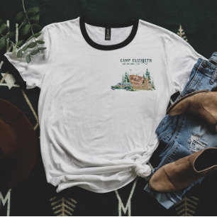 T-shirt Illustrations de camping Demoiselle d'honneur