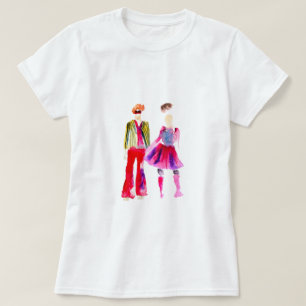 T-shirt Illustrations de mode figures art aquarelle