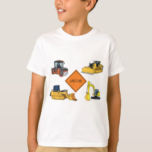 T-shirt Illustrations de véhicules de construction personn