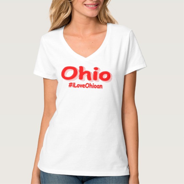 T-shirt "#iLoveOhioan" Joli design. Acheter maintenant (Devant)