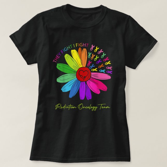 T-shirt Ils combattent Je Lutte Oncologie Équipe Radiation (Design devant)