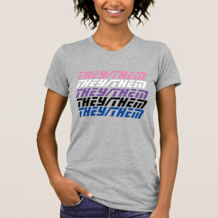 T-shirt Ils/Eux Genre Fluid Pronouns Chemise