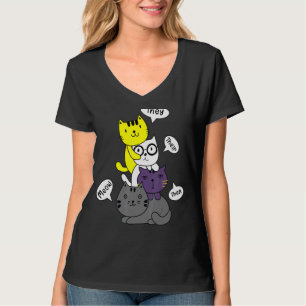 T-shirt Ils Leur Eux Meow Chats Pronouns Lgbtq Non binaire