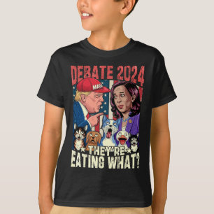 T-shirt Ils mangent ce débat amusant Élection 2024 Animaux