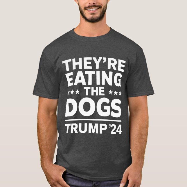 T-shirt Ils mangent les Chiens Drôle Drôle Debaterump Cita (Devant)