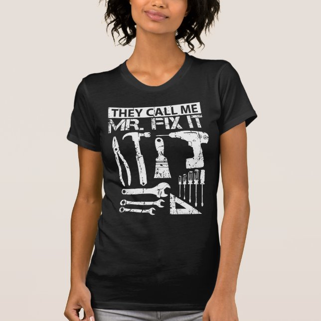 T-shirt Ils m'appellent père de papa de M. Fix It Funny (Devant)