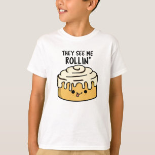 T-shirt Ils Me Voient Rollin Drôle Cannelle Roulette