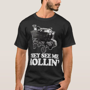 T-shirt Ils Me Voient Rollin, Funky Ballpark Wagon Softbal