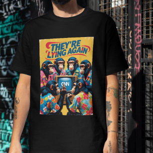 T-shirt Ils Mentent Encore Tee Fake News Anti Guerre