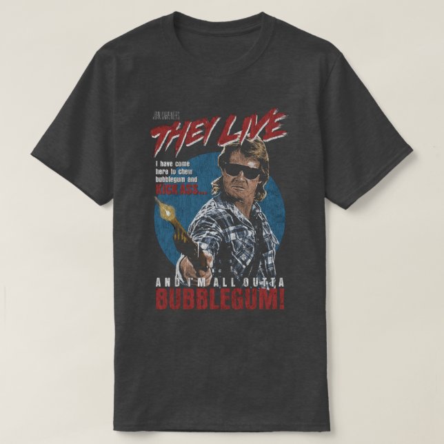 T-shirt Ils vivent John carpenter horreur (Design devant)