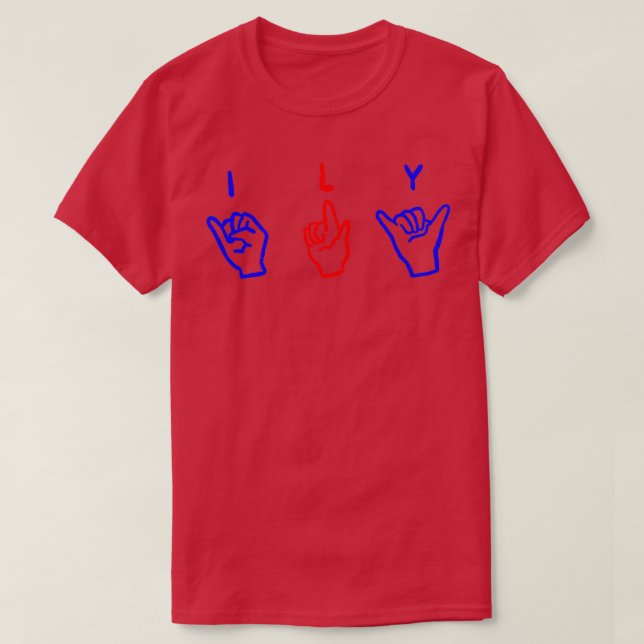 T-shirt ily asl 2 (Design devant)