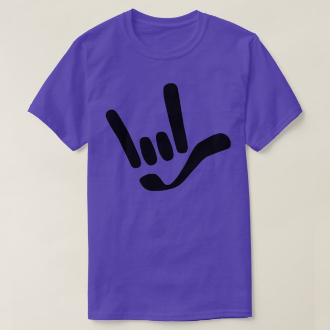 T-shirt ILY I Love You ASL American Sign Language Design (Design devant)