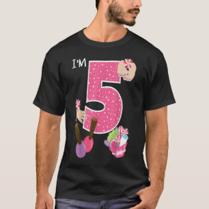 T-shirt Im 5 Spa Fête Anniversaire Fille Nail Maquillage 