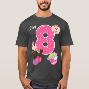 T-shirt Im 8 Spa Fête Anniversaire Fille Nail Maquillage 