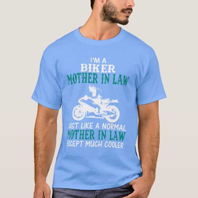 T-shirt IM A BIKER MÈRE IN LAW retro (Devant)