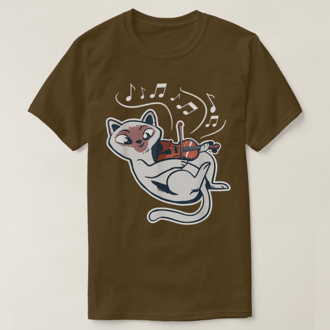 T-shirt Im A Meowsician Violin Playing Cat Gift (Design devant)