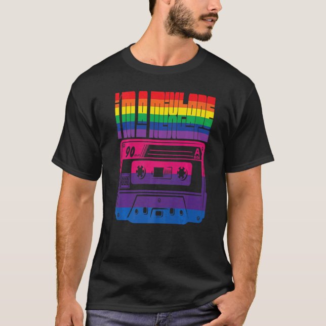 T-shirt i'm a mixtape, music cassette from the 90s, retro, (Devant)