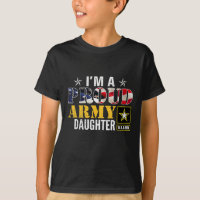  I'm A Proud Army Daughter American Flag Military