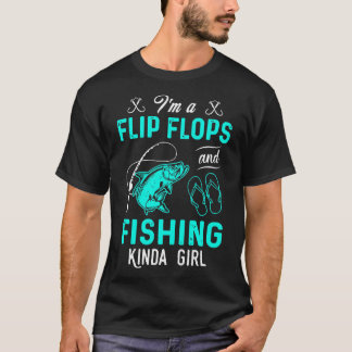 T-shirt Im bascules électroniques pêchant plutôt la fille