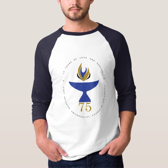 T - Shirt im Baseball-Stil für Männer mit Logo und (Vorderseite)