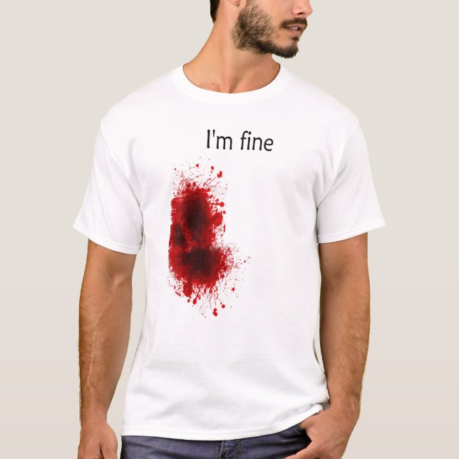 T-shirt Im Bloody Wound Halloween Costume brut (Devant)