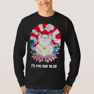 T-shirt Im Feline Blue Chat Kitten Humour Chat Maman 2