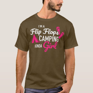 T-shirt Im Flip Flops genre camping girl