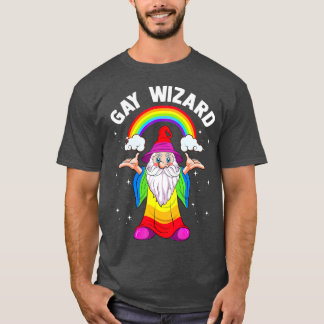 T-shirt Im Gay Hommes Boyfriend Cadeau Rainbow Wizard LGB