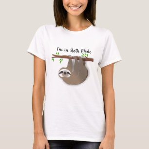 T-shirt "I'm in Sloth Mode", Sloth Brown sur Tree Branch