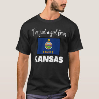 T-shirt Im just a girl from Kansas State pride design for