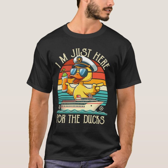T-shirt I'm Just Here for the Ducks Funny Rubber Ducks Cru (Devant)