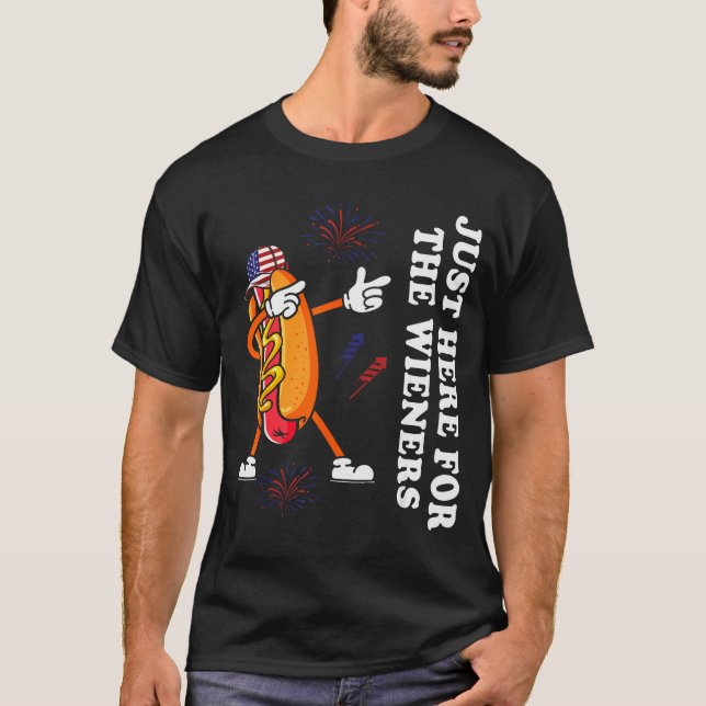 T-shirt I'm Just Here For The Wieners Funny 4th Of July  (Devant)