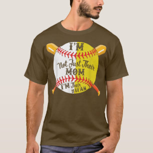 T-shirt Im Leur Numéro 1 Ventilateur Softball Baseball Mam