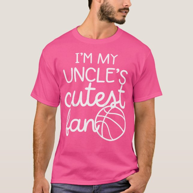 T-shirt Im My Uncles 1 Fan Fan Cutest Joueur De Basketball (Devant)