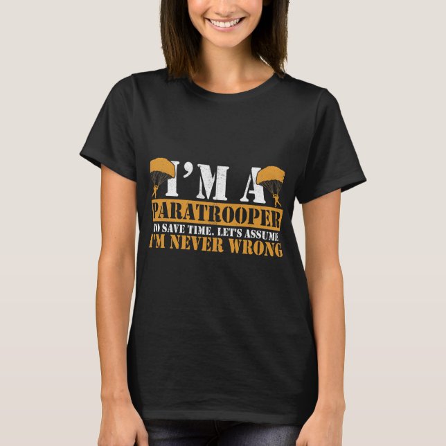 T-shirt Im Parachutiste Parachutiste Airborne (Devant)