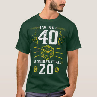 T-shirt Im Pas 40 Double Naturel 20 Dices Drôle Tablet RPG